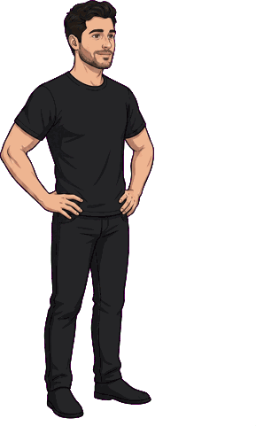 Leo, drawn in the faithful cartoon style