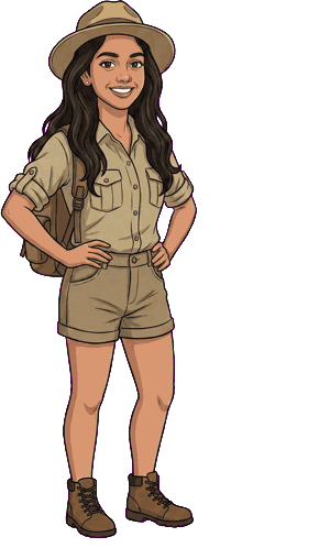 Mina, drawn in the faithful cartoon style