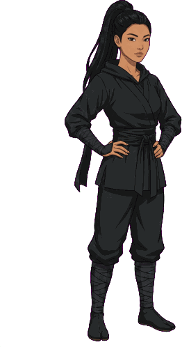 Rei, drawn in the anime style