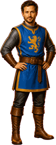 Rowan, drawn in the fantasy hero style