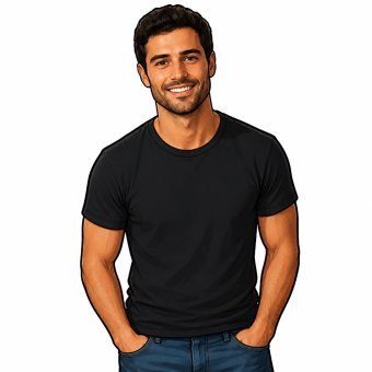 A man drawn in the semi-realistic style