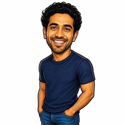 A man drawn in the caricature style