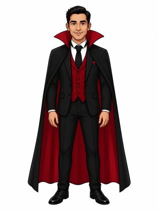 Vampire, drawn on an invented man