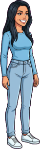 The woman above, drawn full length at the size the game draws her