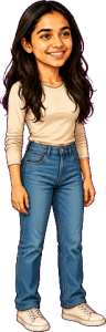 The woman above, drawn full length at the size the game draws her
