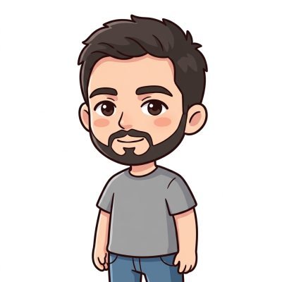 A man drawn in the cute pastel style