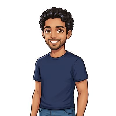 A man drawn in the soft toon style