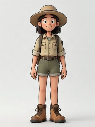 Explorer, drawn on an invented woman