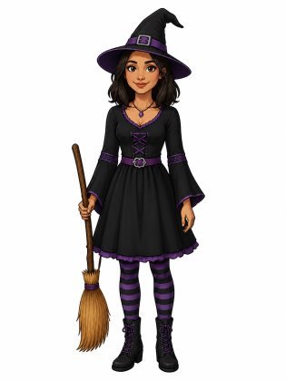 Witch, drawn on an invented woman