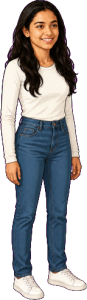 The woman above, drawn full length at the size the game draws her